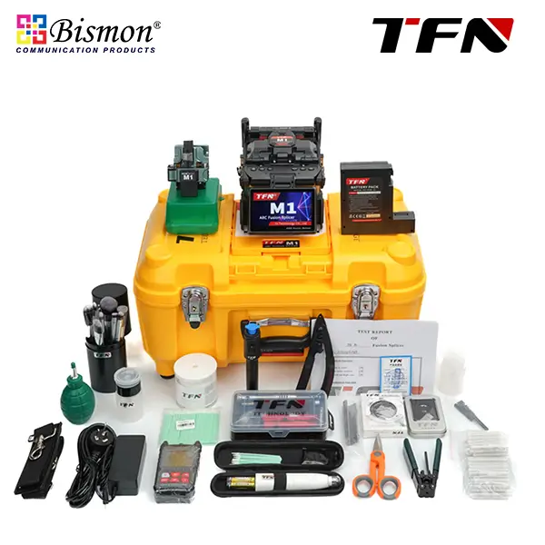 M1 fusion splicer clad alignment 4 Motor LCD 4.3inch for FTTH 